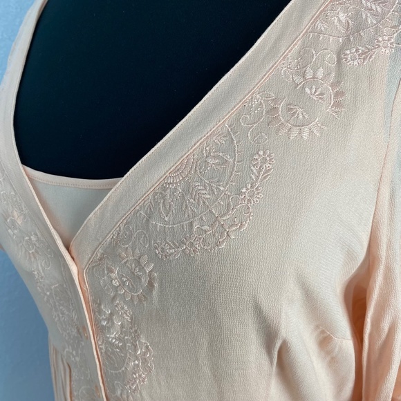 Torrid Women's Blush Embroidered Button Up Shirt Dress Size 2X - Picture 6 of 11